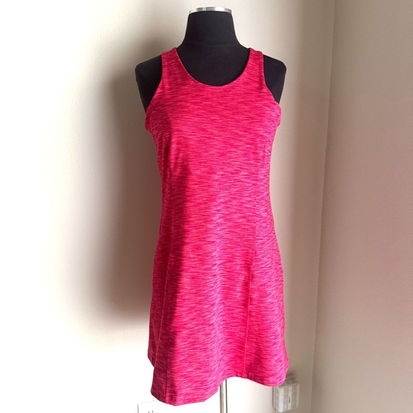 Outdoor Voices Flow Circle Back Dress In Rose Garden - Picture 2 of 8